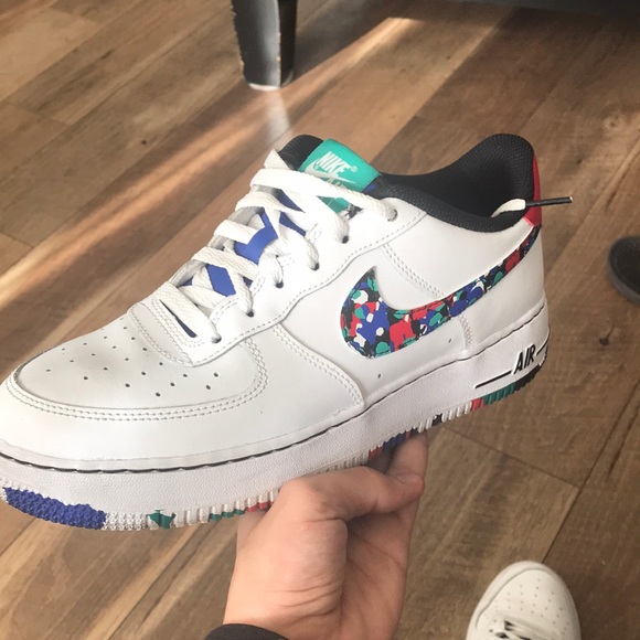 paint splatter air force ones